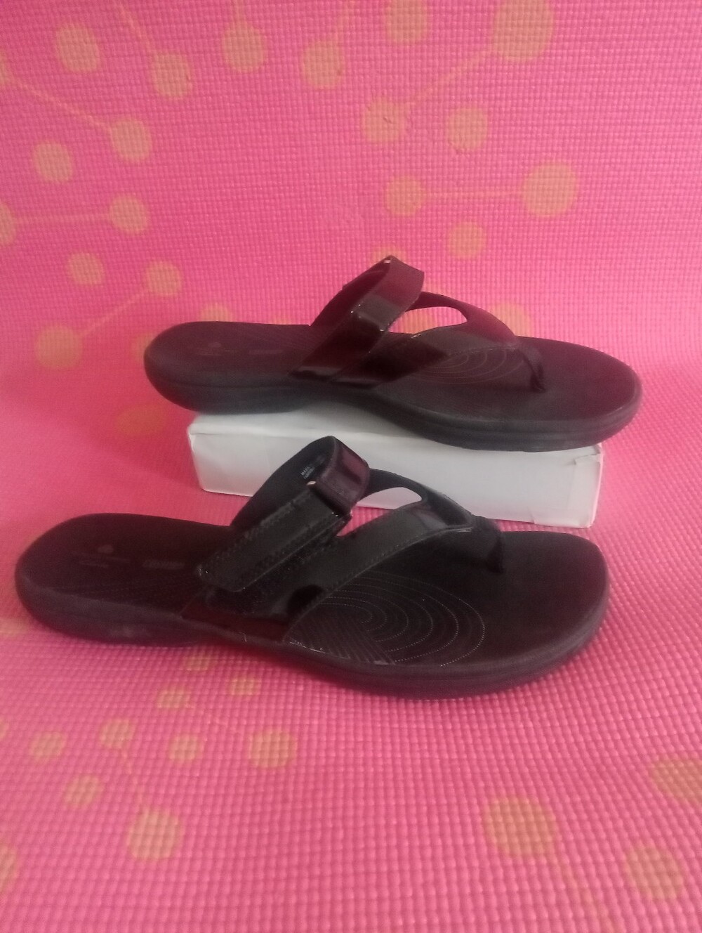 Clarks Cloudsteppers 61204267 Black Sandals Slip on  Womens 10 M